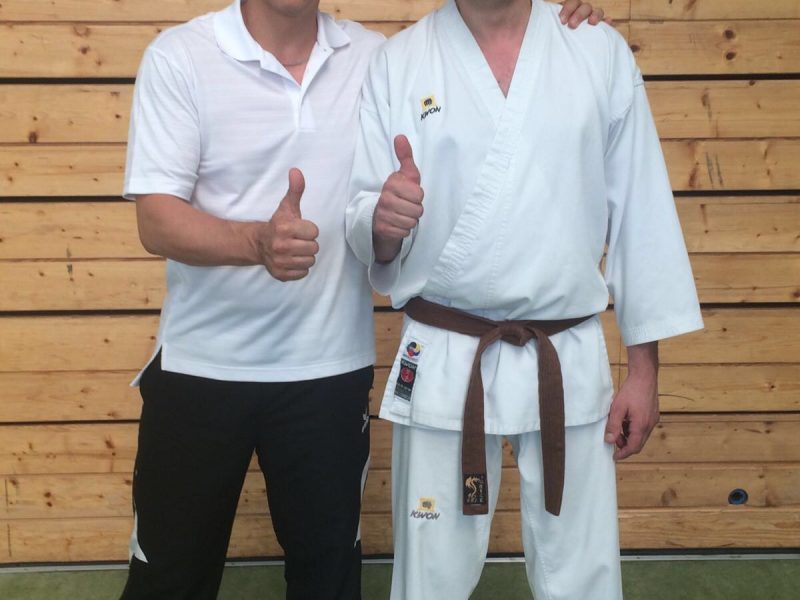 Rudi mit dem Lehrbeauftragen des Bayerischen Karate