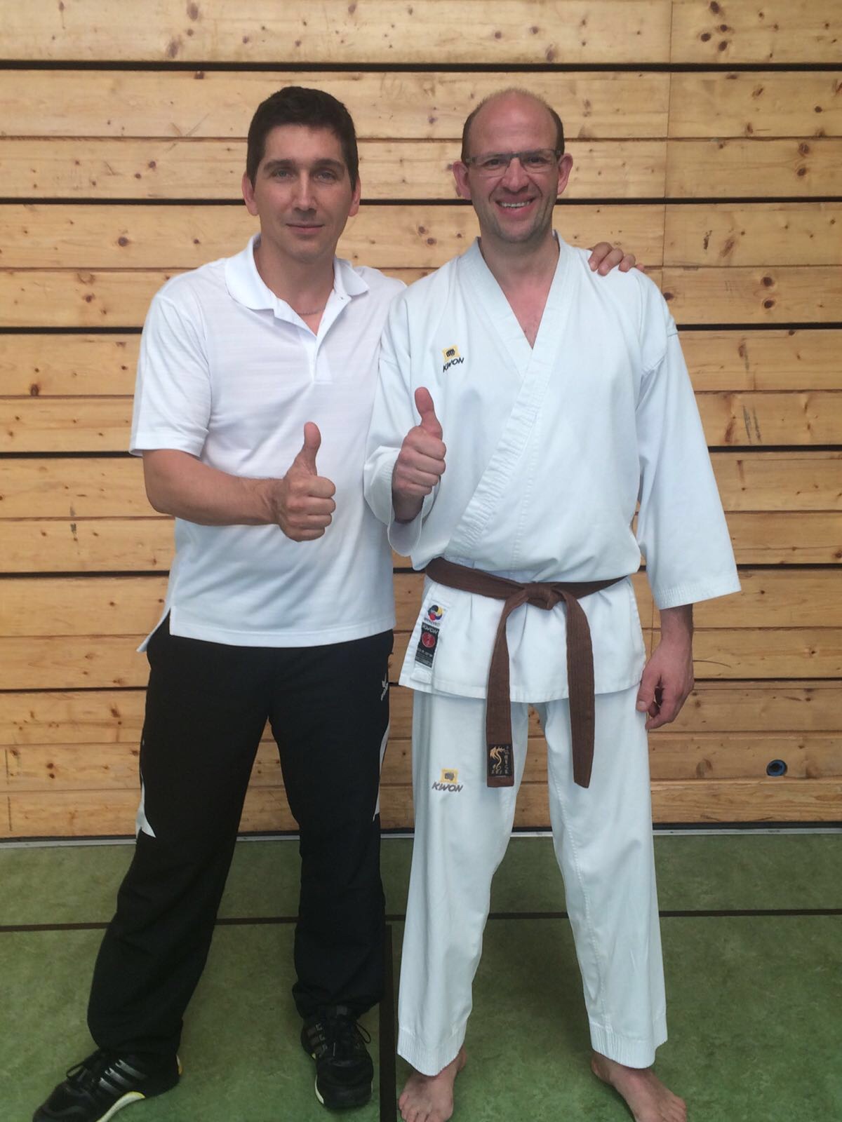 Rudi mit dem Lehrbeauftragen des Bayerischen Karate