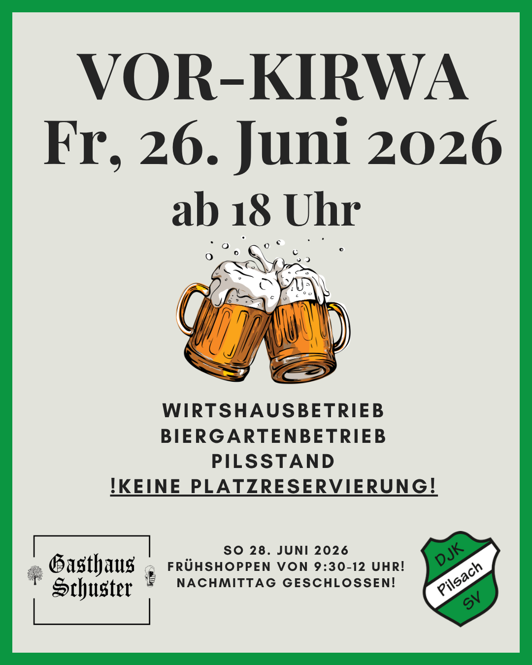 Vor-Kirwa im Gasthaus Schuster