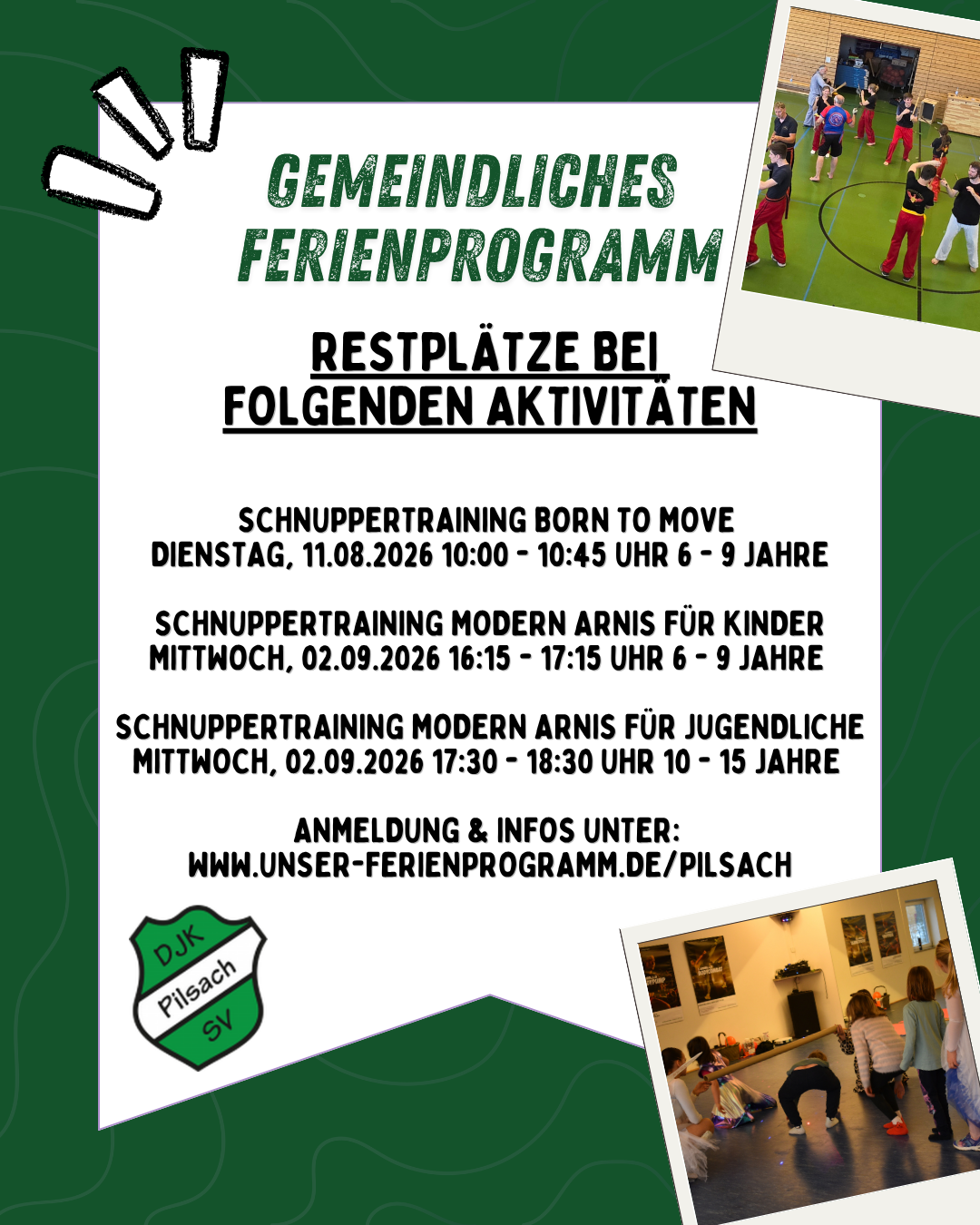 Unser Verein beim gemeindlichen Ferienprogramm